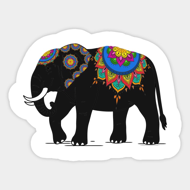 Ethnic elephant Sticker by InfiniIDnC